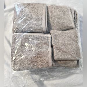 Amazon Aware 100% Organic Cotton Ribbed Bath Towels - 6-Piece Set, Taupe